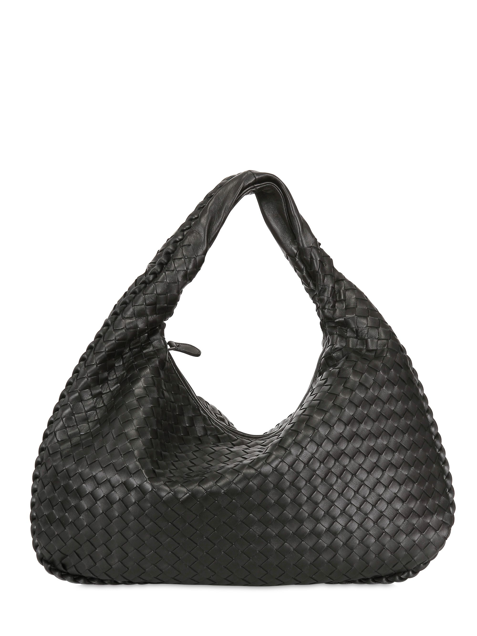 Bottega Veneta Medium Veneta Nappa Classic Woven Bag in Black | Lyst
