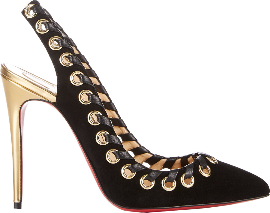 louboutin sneakers - christian louboutin leather plexi wedge slingback pumps - Bavilon ...