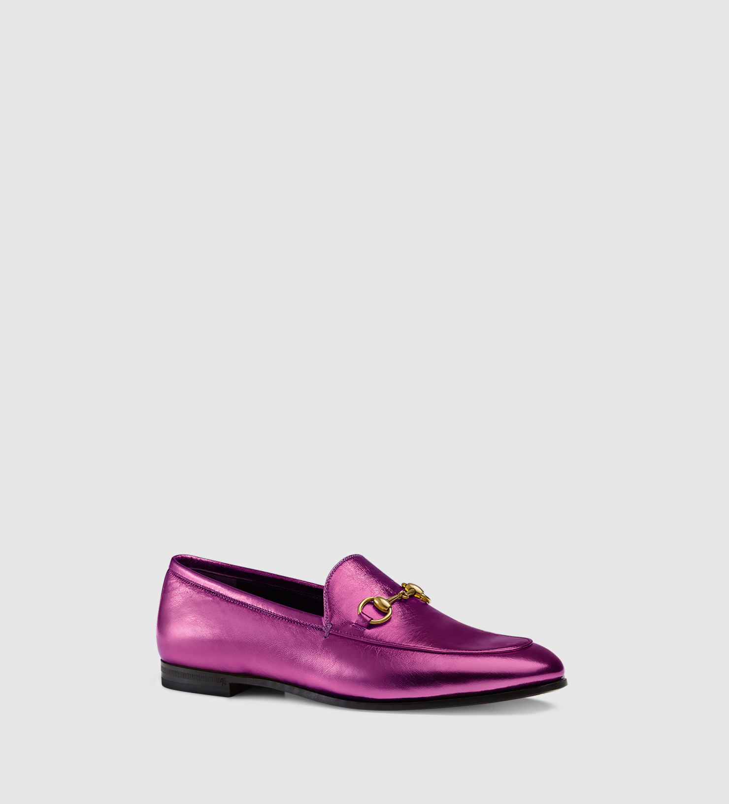 Gucci Jordaan Metallic Loafer in Purple | Lyst