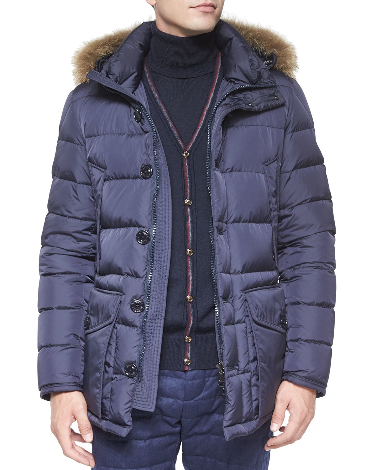 moncler cluny hooded down jacket