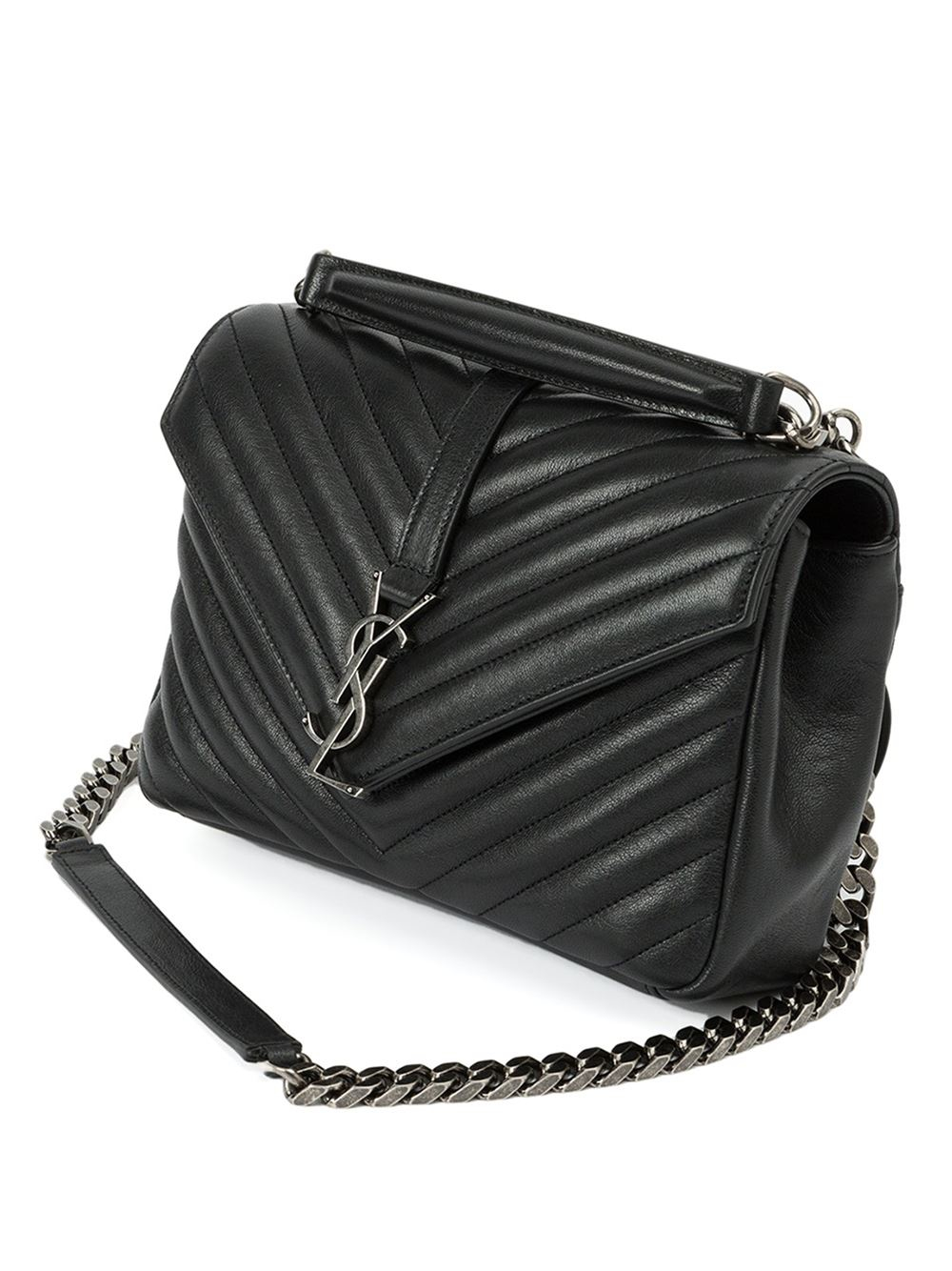 Saint laurent 'College' Shoulder Bag in Black | Lyst