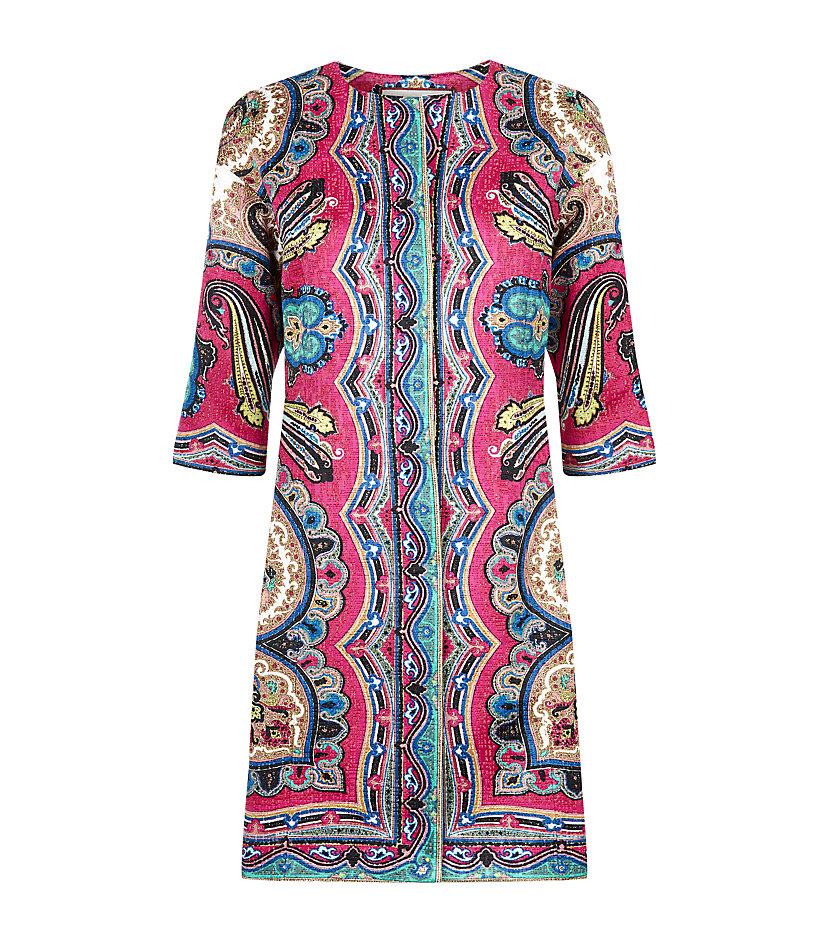 Etro Cotton Paisley Coat in Pink | Lyst