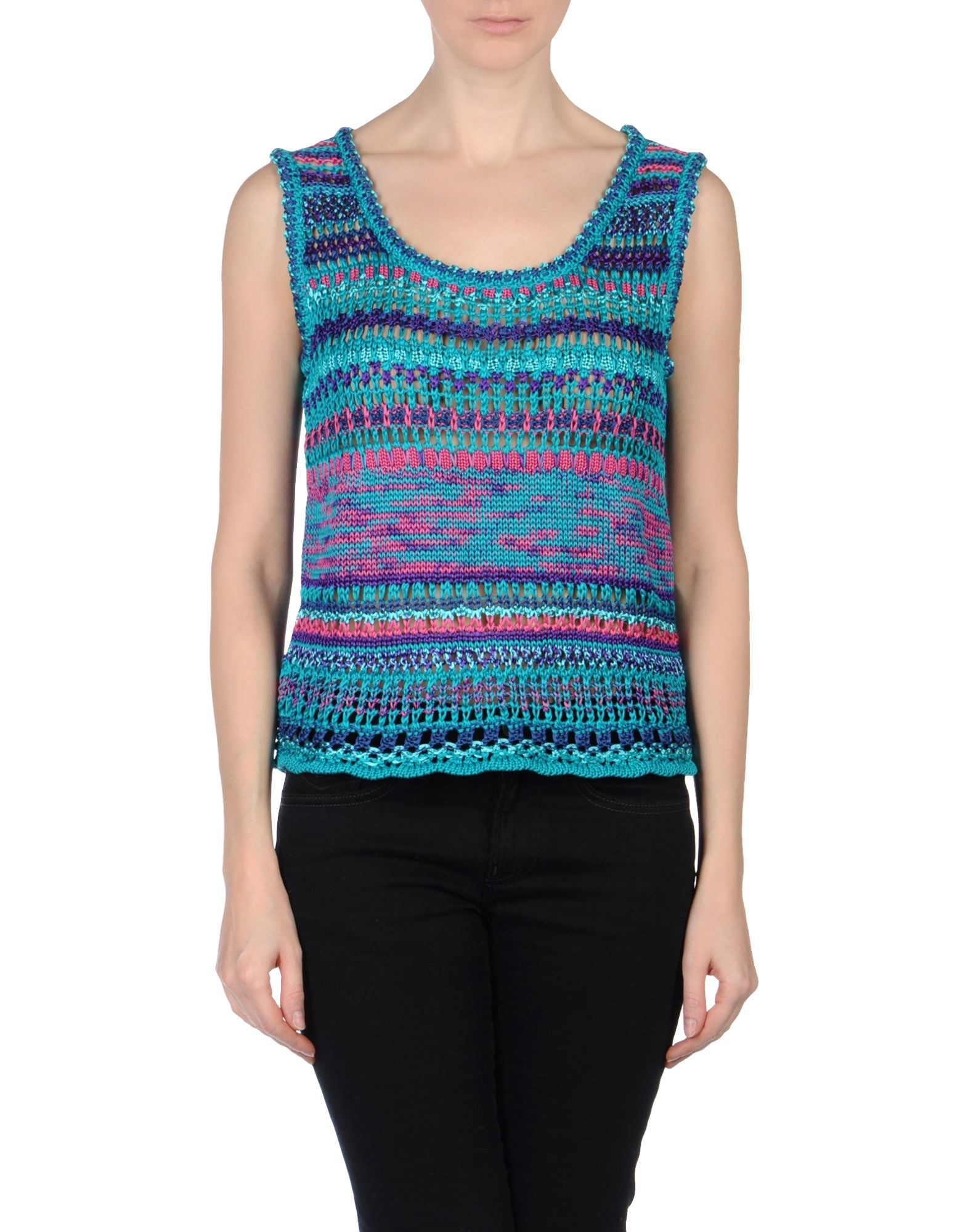 Alberta ferretti Sleeveless Sweater in Blue (Turquoise) Lyst