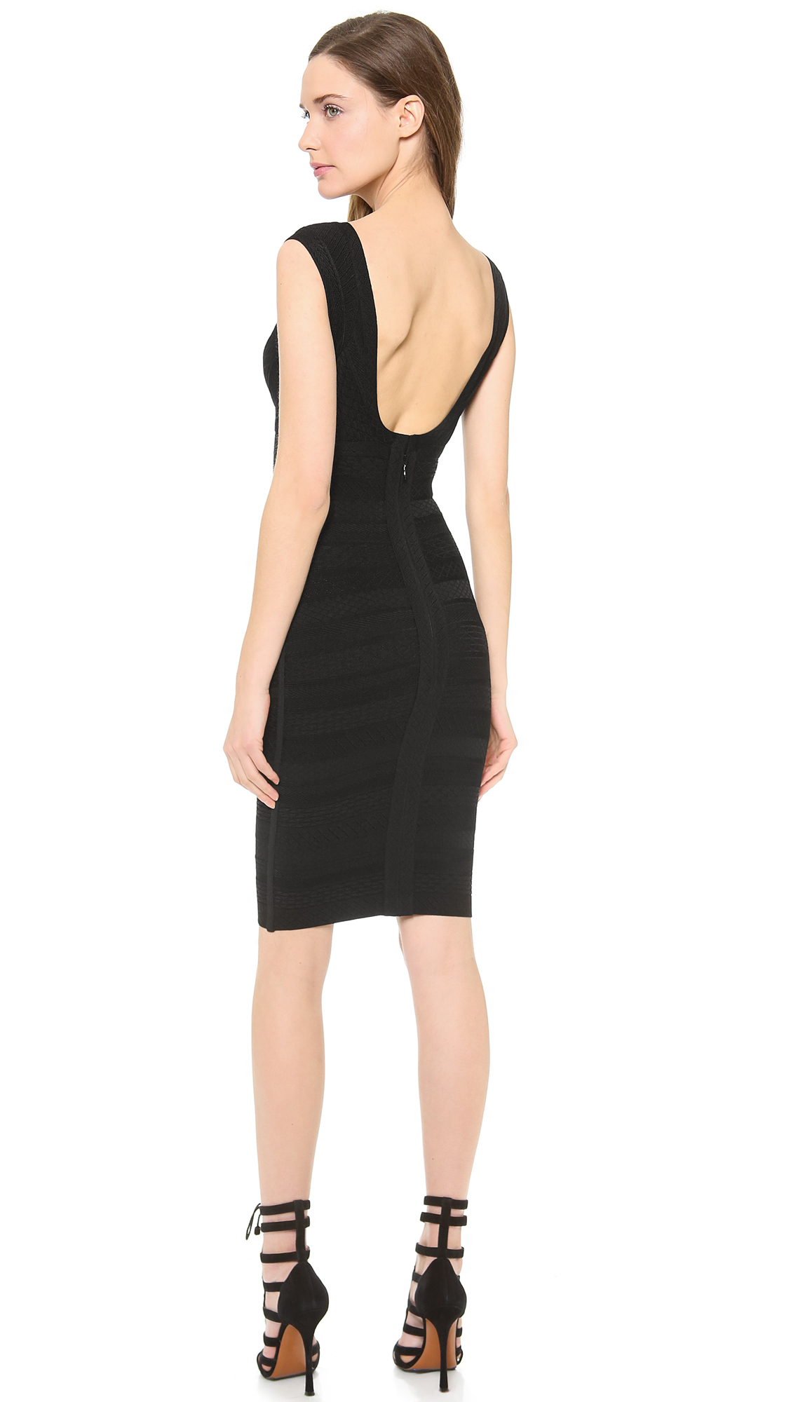 Hervé Léger Karima Dress in Black | Lyst