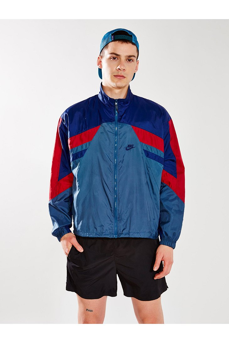 Urban outfitters Nike Original Vintage Running Jacket in Blue for Men ...