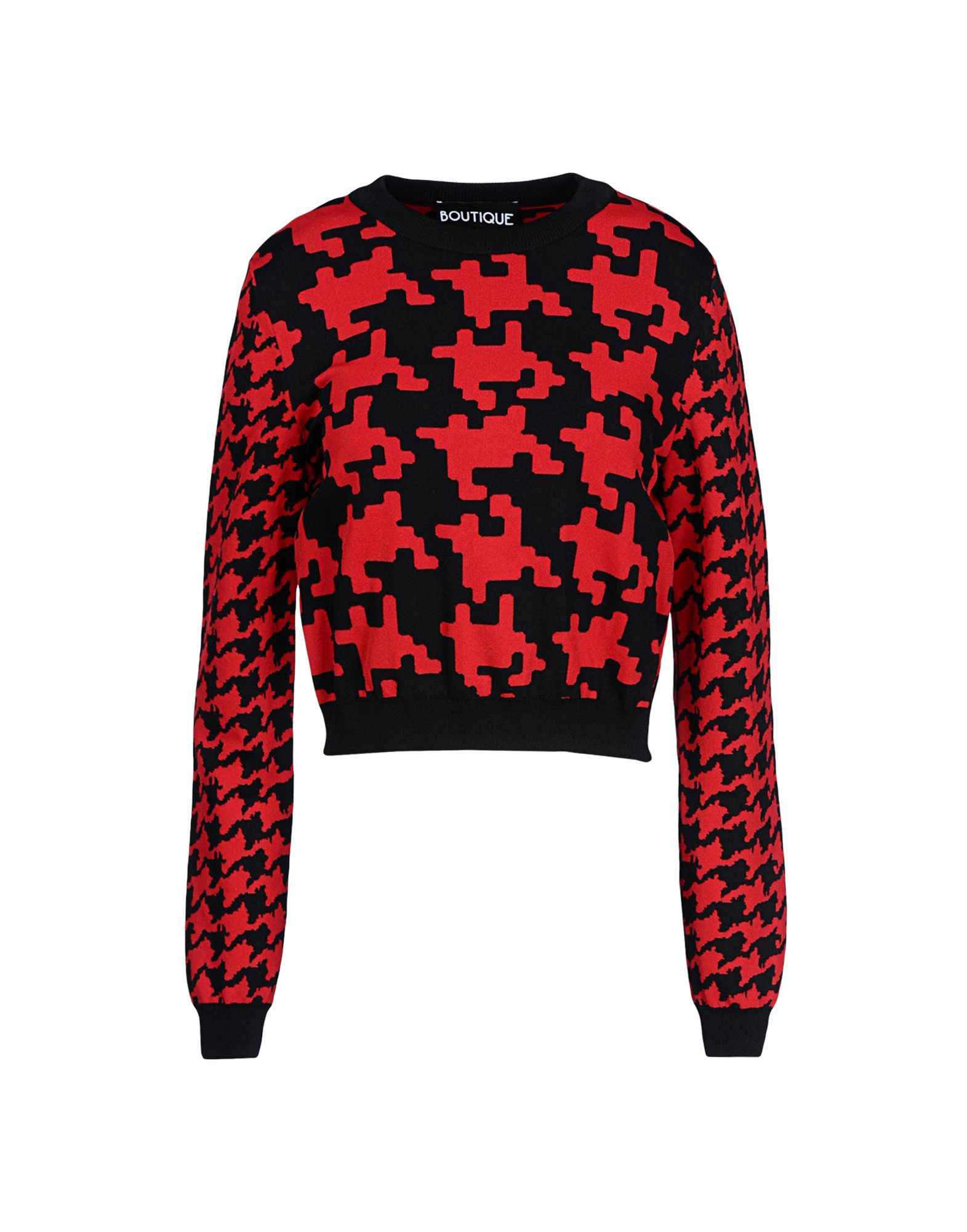 Lyst Boutique Moschino Long Sleeve Sweater in Red