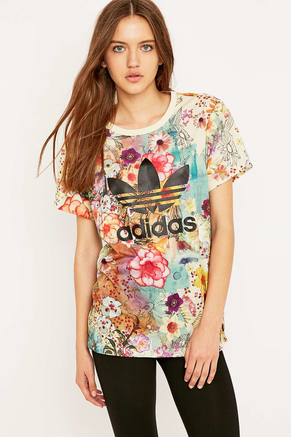 adidas Originals Floral Trefoil T-shirt | Lyst UK
