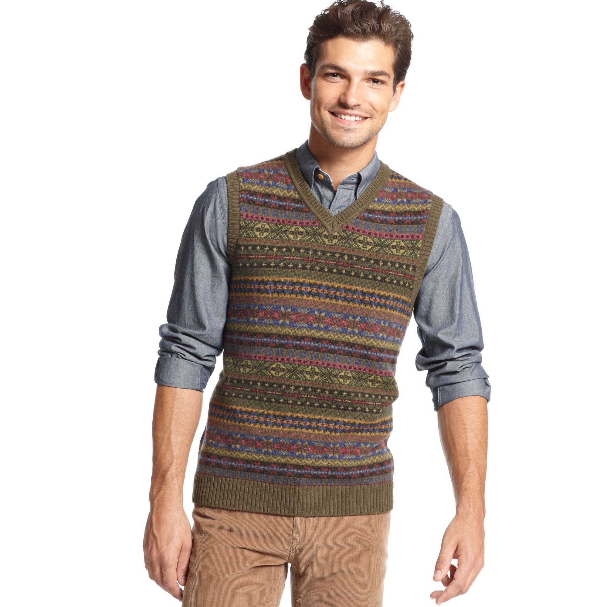 Tommy Harry Fair Isle Vest for | Lyst