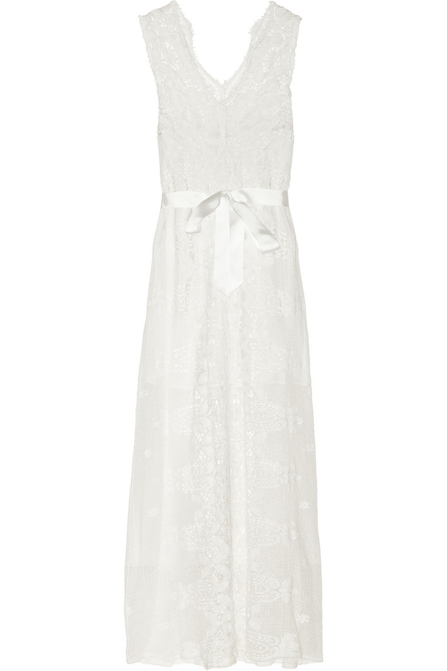 Lyst - Miguelina Eve Crocheted-Lace Maxi Dress in White