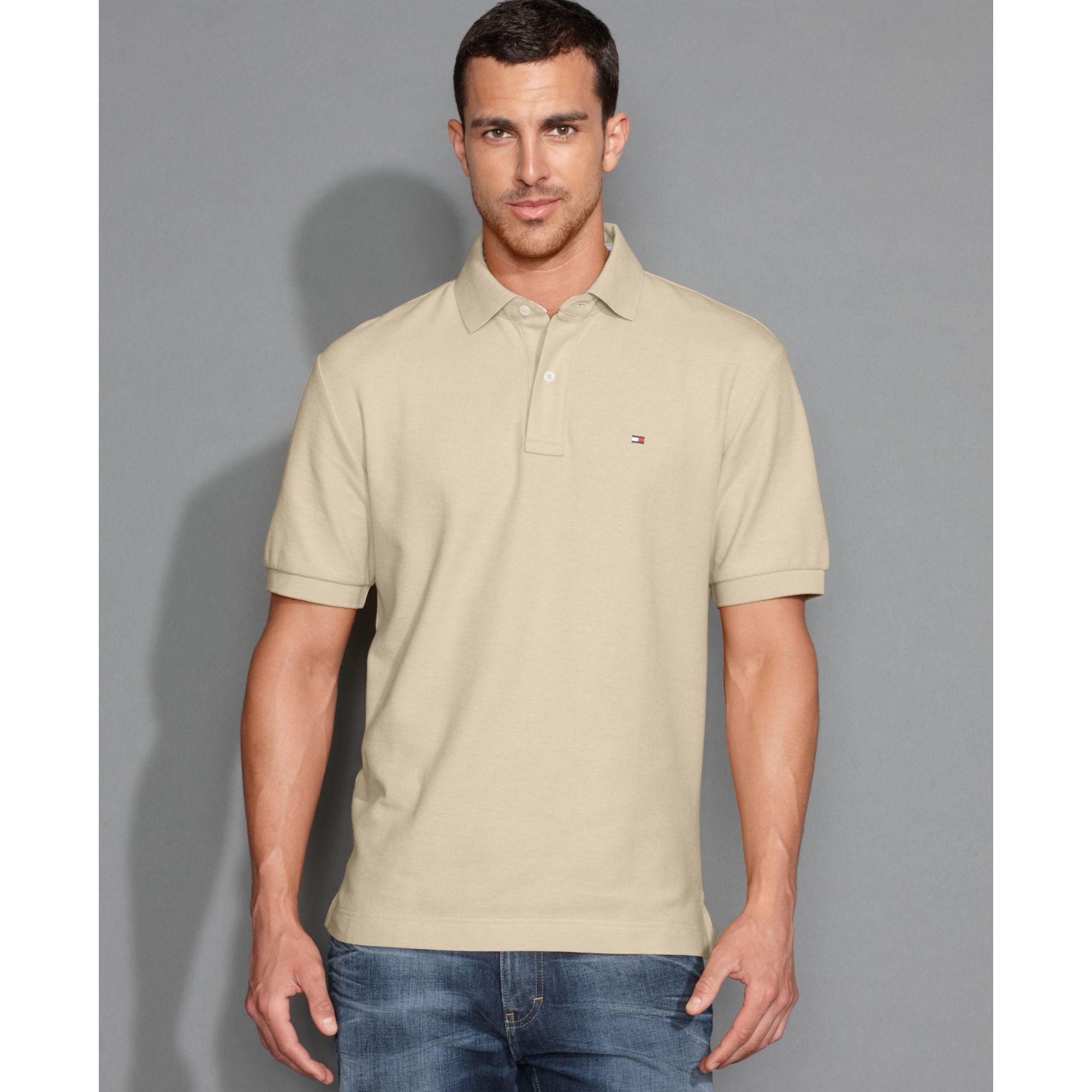 tommy hilfiger khaki shirt