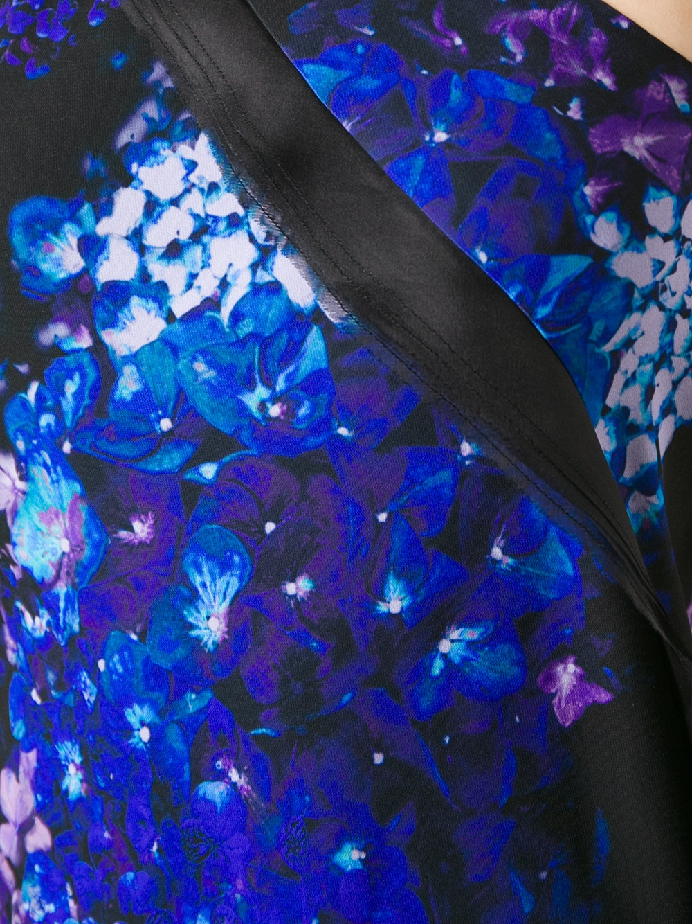 Lyst - Iceberg Floral Print One Shoulder Gown in Black