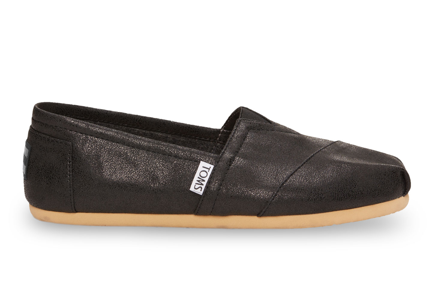 TOMS Black Metallic Synthetic Leather 