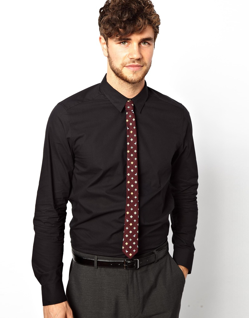 ASOS Smart Shirt in Long Sleeve with Soft Handle Cotton in Black for ...
