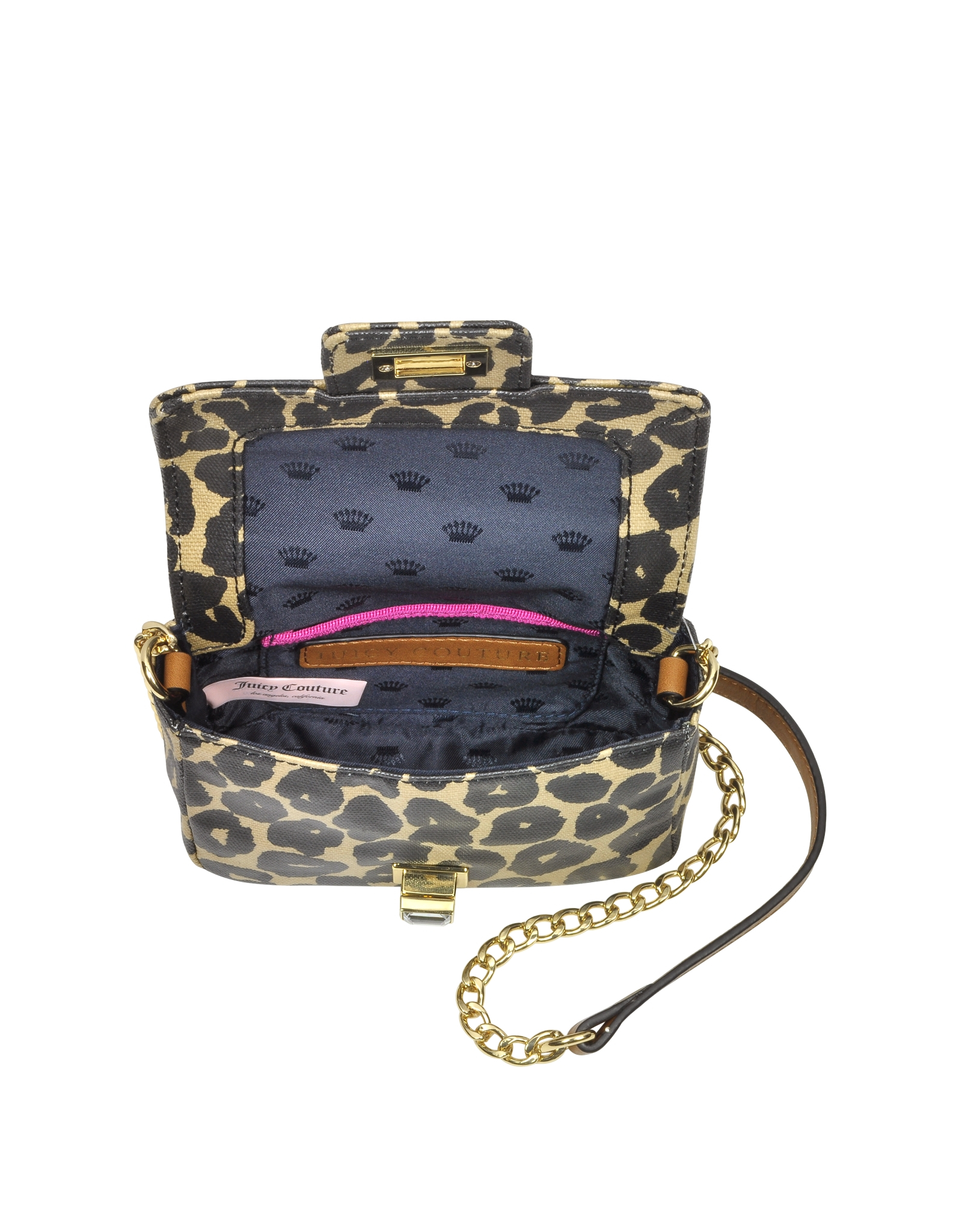 Juicy couture Laurel Leopard Coated Canvas Mini G Crossbody Bag in Blue