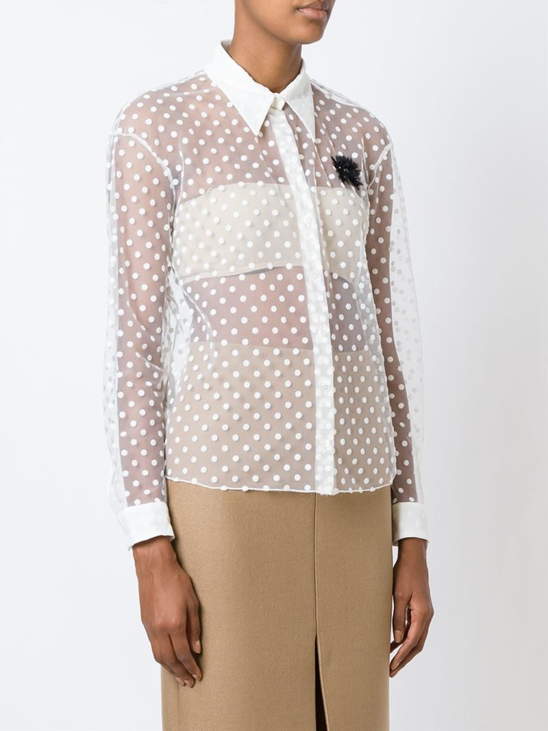 Sheer Polka Dot Shirt Top Sellers, 59 