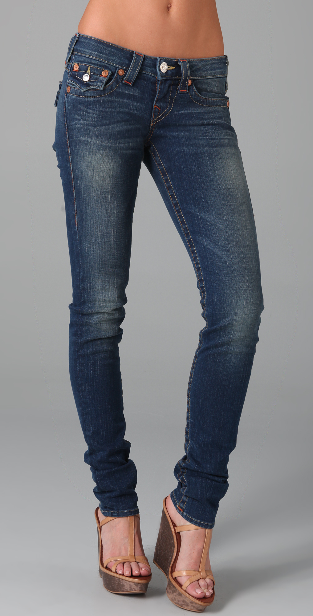True Religion Jodie Skinny Jeans in Blue | Lyst