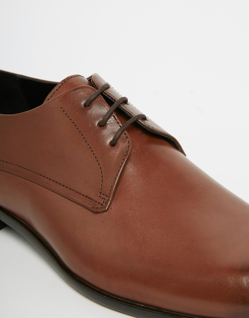 HUGO By Boss Derby Shoes - Tan in Brown for Men | Lyst