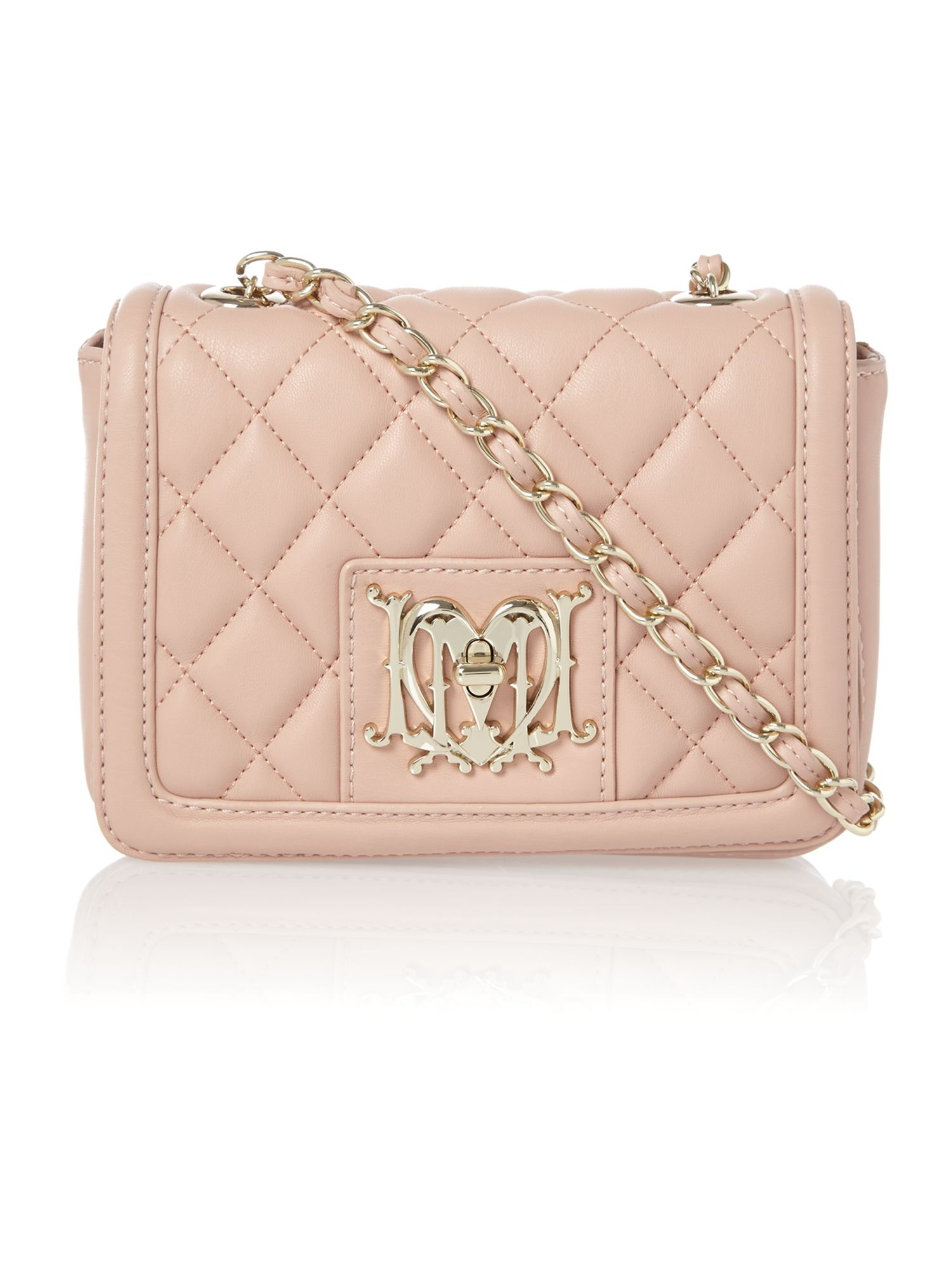 Love Moschino Pale Pink Quilt Flapover Shoulder Bag in Pink (Pale Pink ...