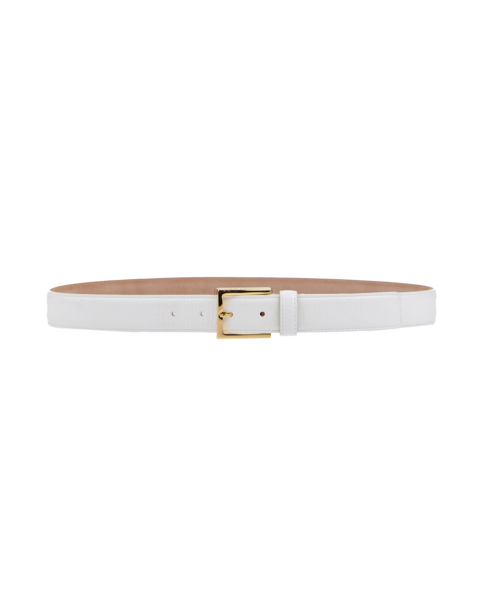 Michael Kors Leather Belt in White Lyst