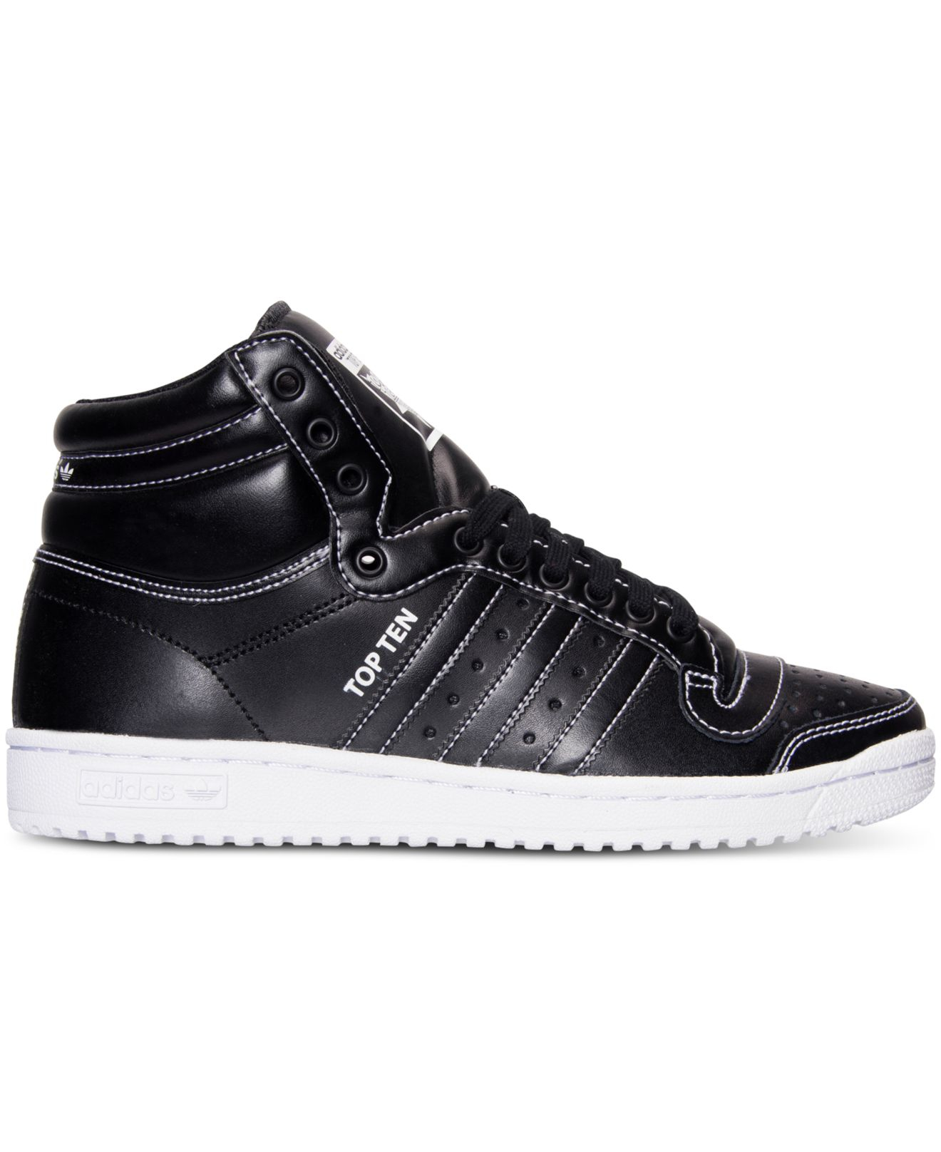 Adidas Originals Leather Mens Top Ten Hi Casual Sneakers From Finish