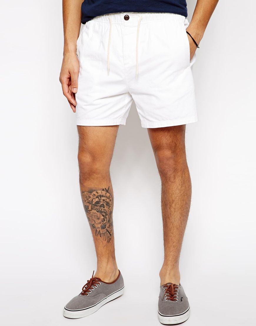 chino shorts white