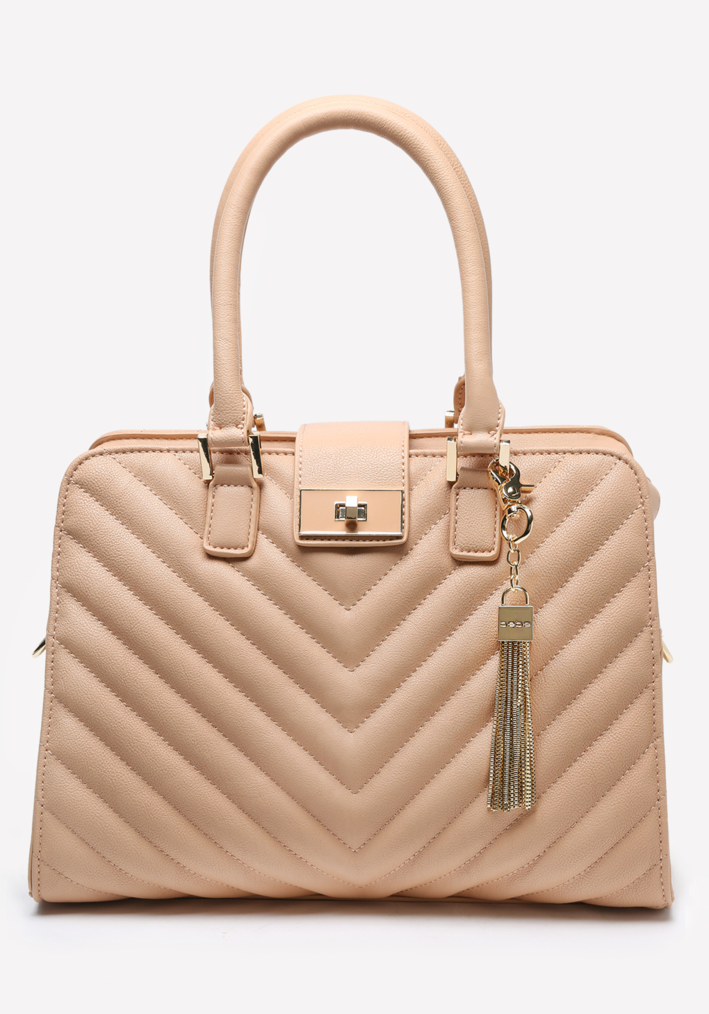 Bebe Misha Quilted Satchel In Nude Natural Lyst