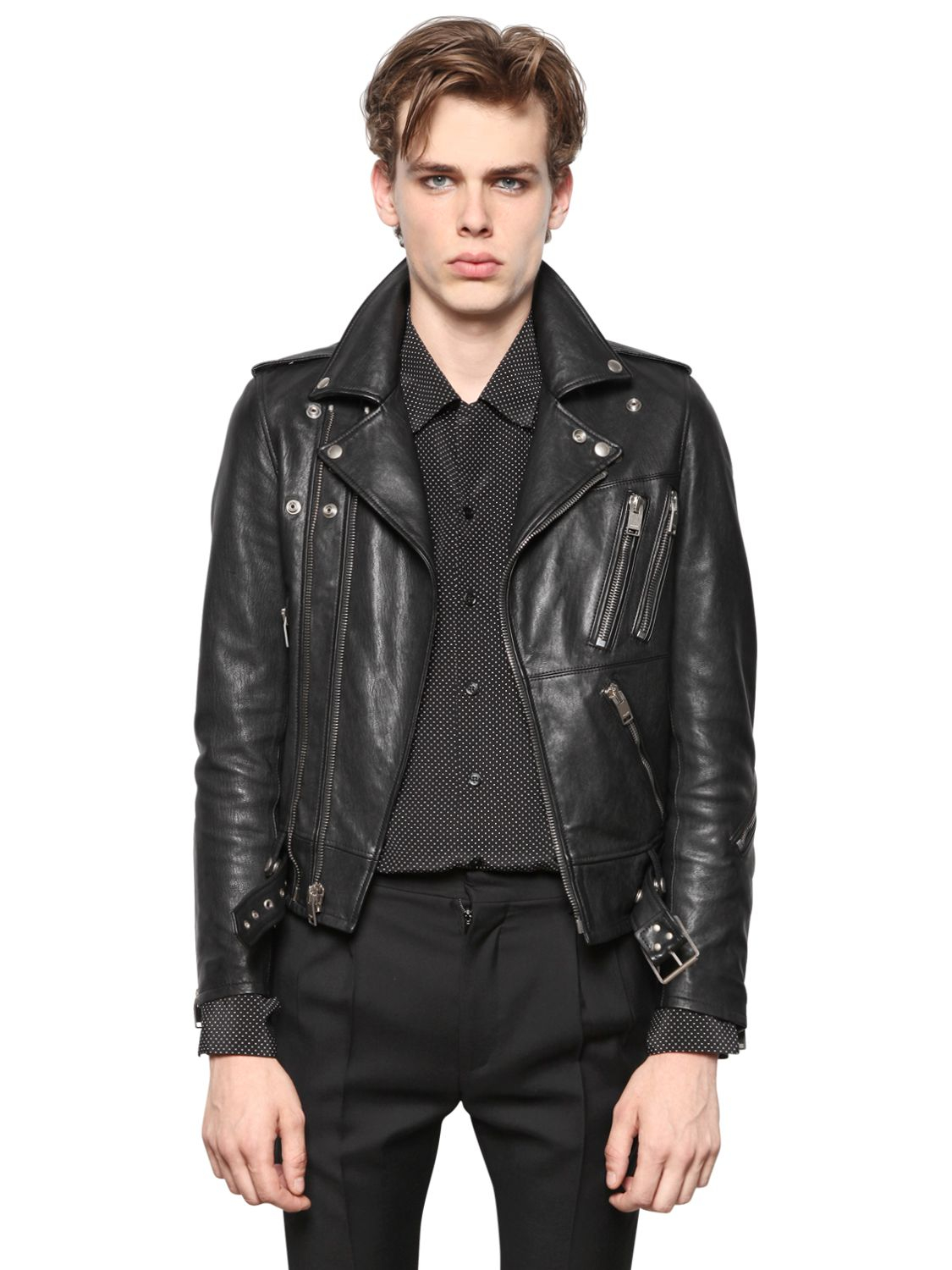 Saint laurent leather jacket g eazy discount