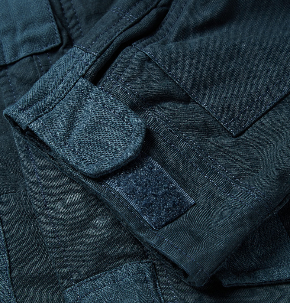 Beams Plus Patchwork M65 SlimFit Cotton Field Jacket in Blue for Men