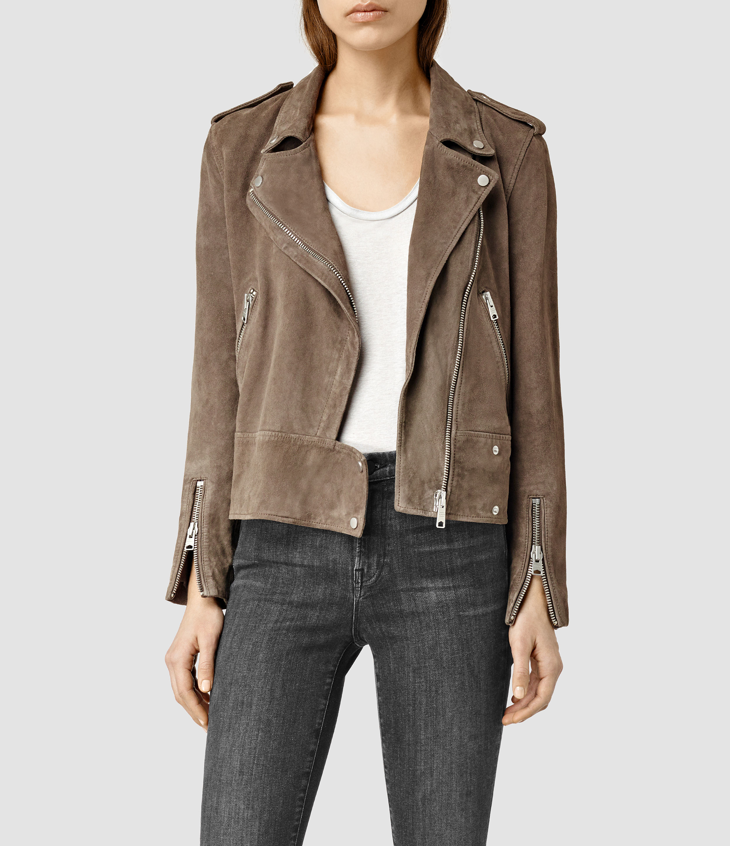 khaki suede jacket womens