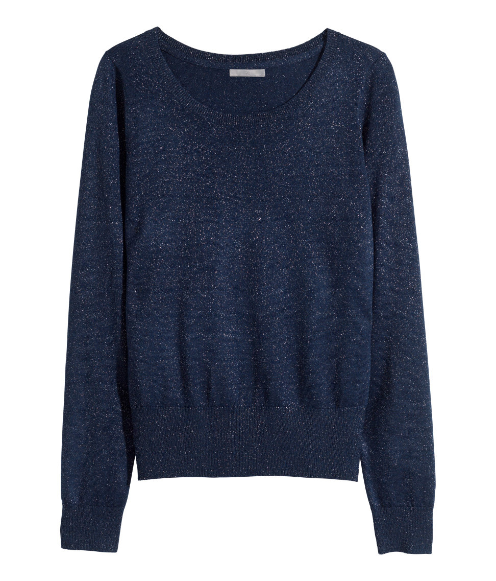 blue glitter jumper