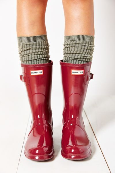 hunter short red rain boots
