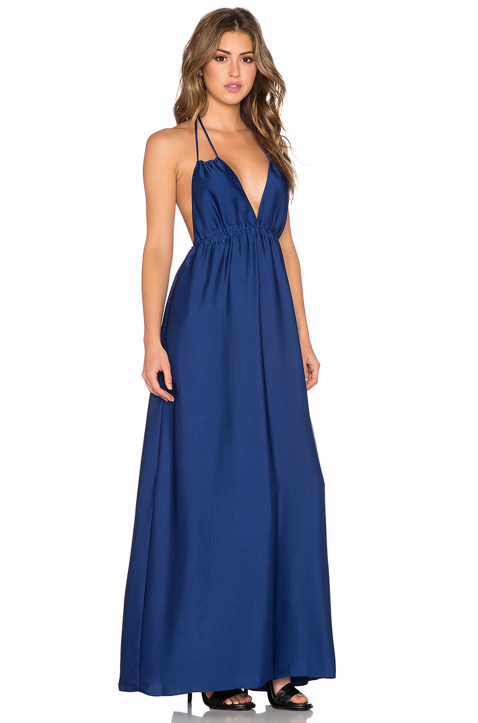bcbg blue long dress