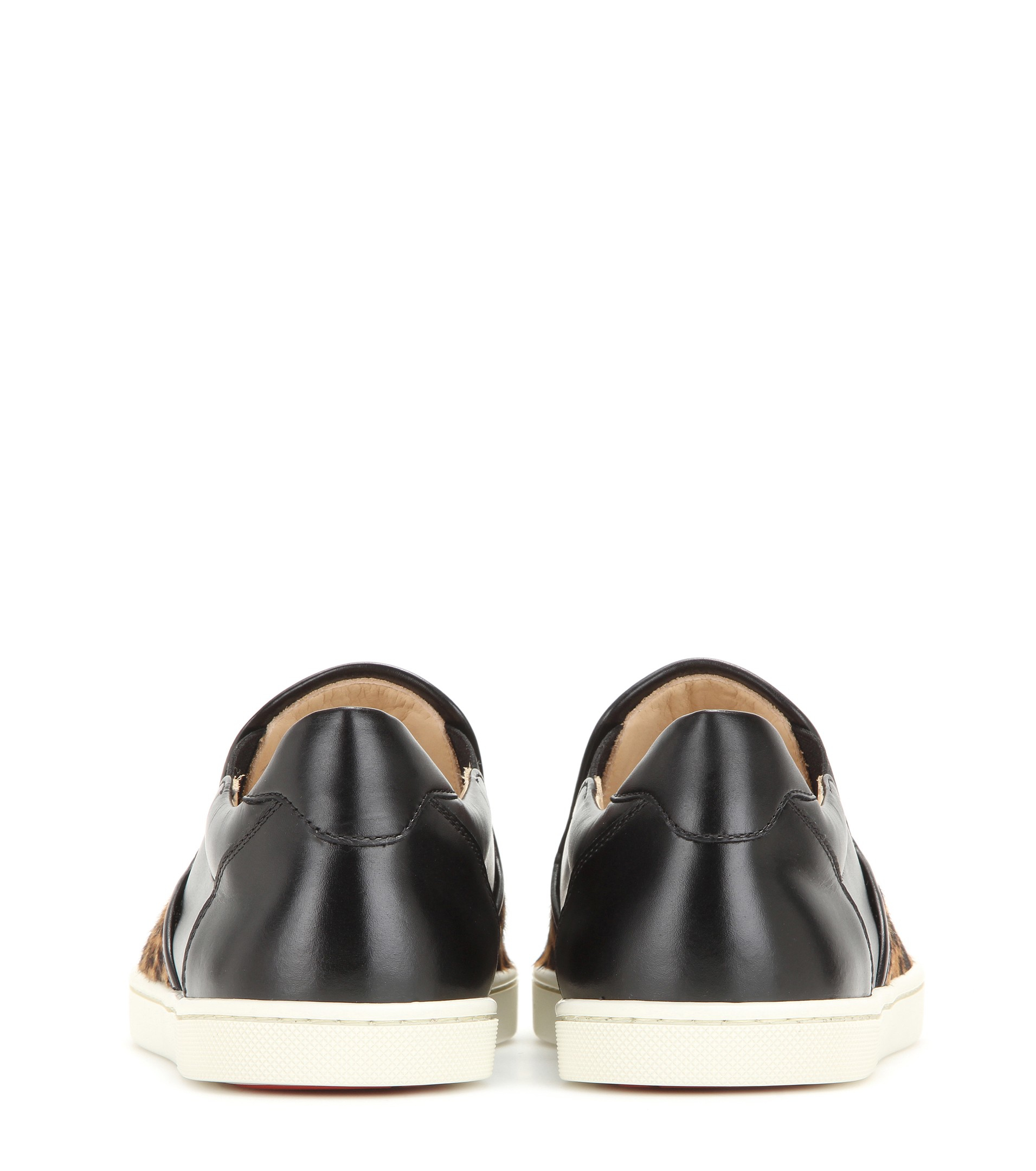 louis vuitton mens shoes - Christian louboutin Master Key Printed Calf Hair And Leather Slip ...