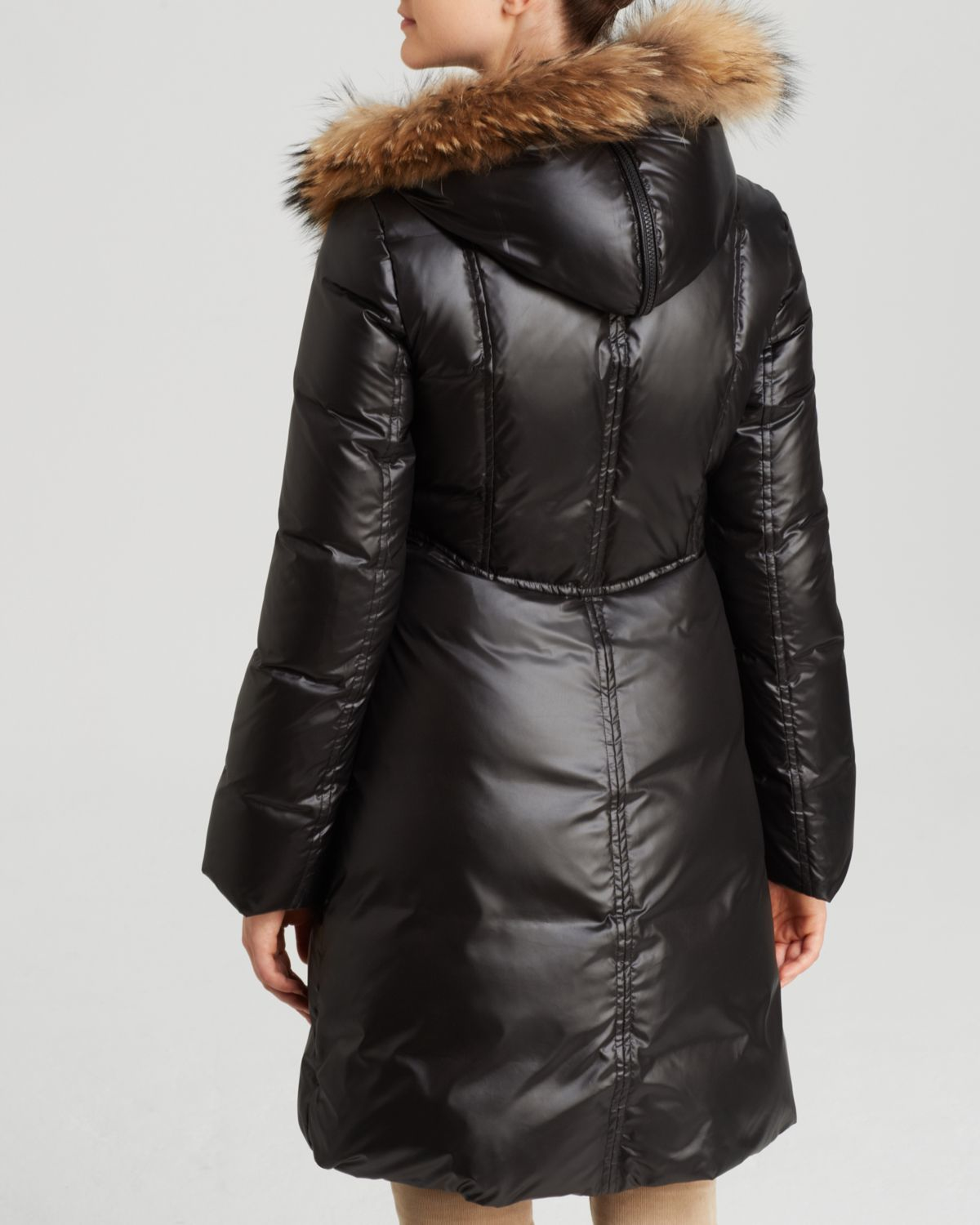 Lyst Mackage Liz Fur Trimmed Down Coat in Black
