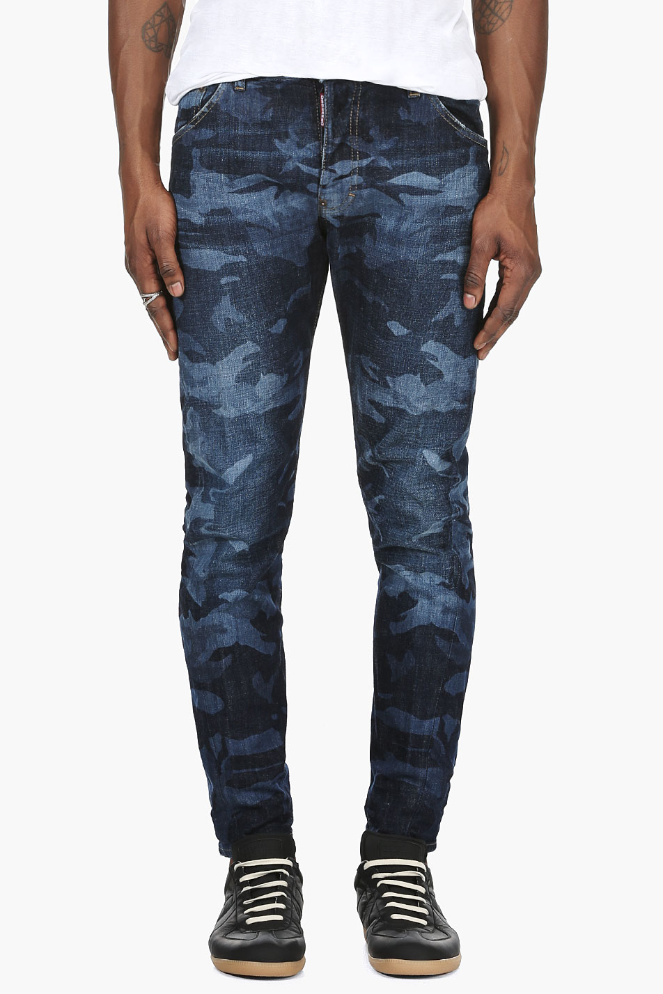 DSquared² Blue Camo Jeans for Men - Lyst