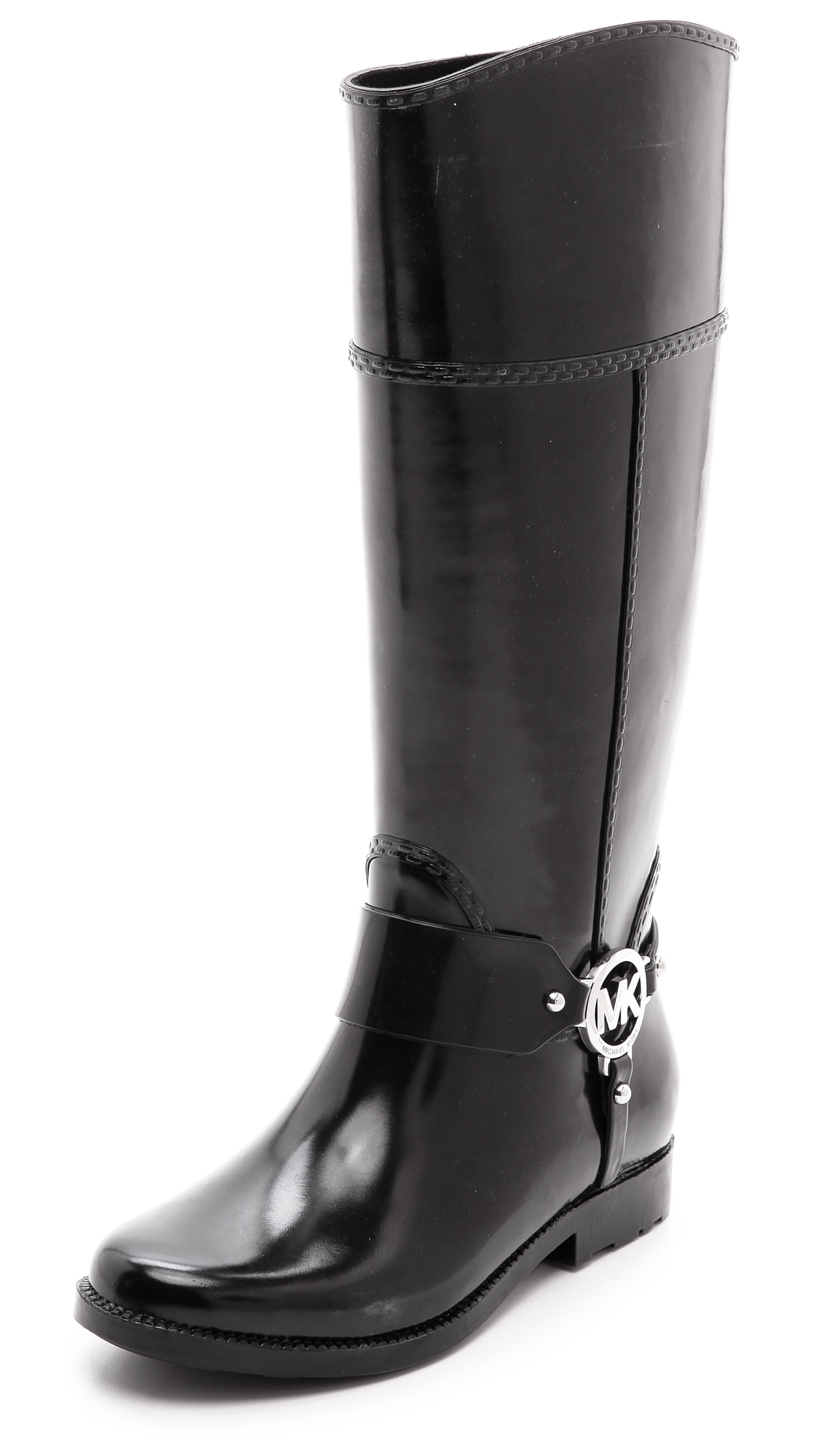 Lyst - Michael Michael Kors Fulton Harness Tall Rain Boots Black in Black