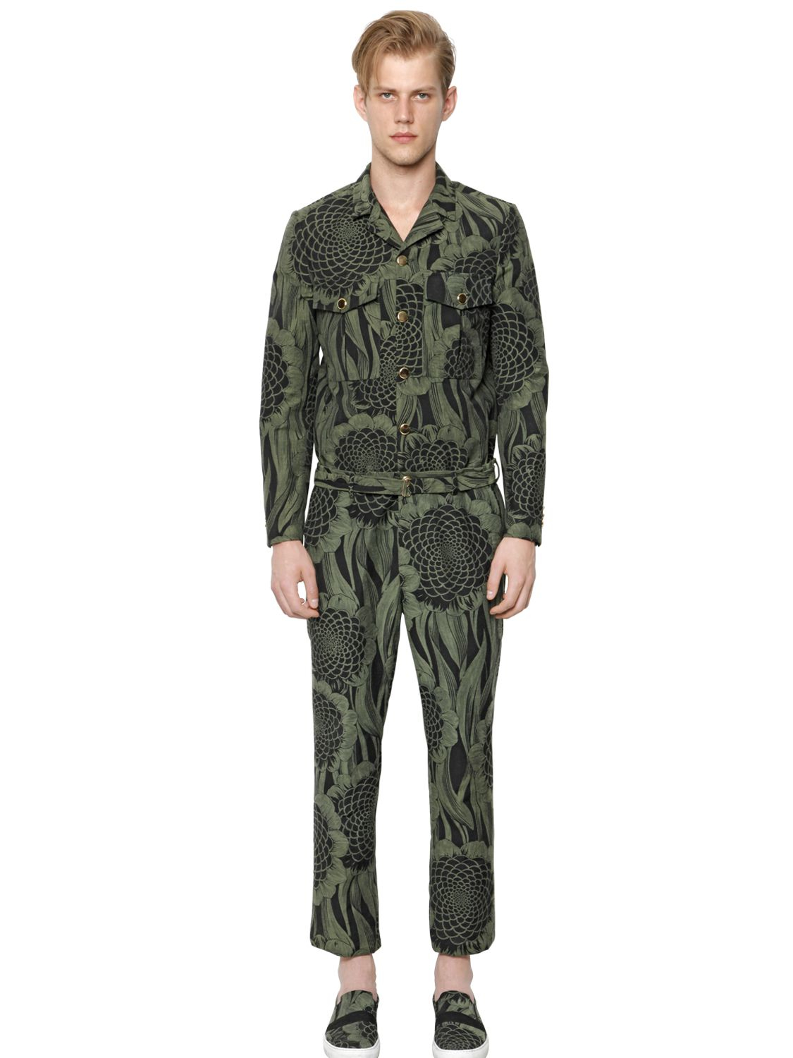 mens floral jumpsuit
