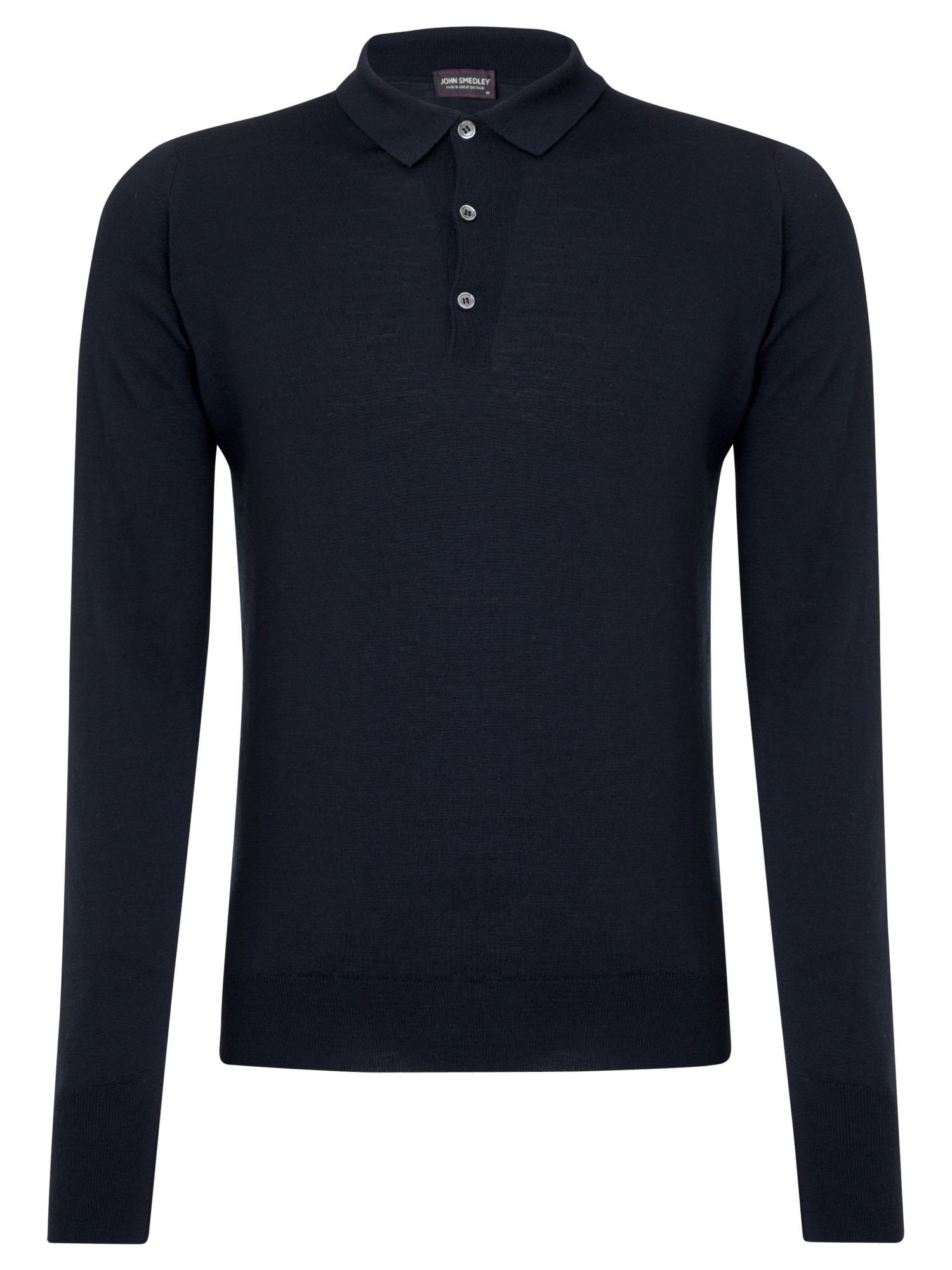 John Smedley Cotswold Merino Wool Long Sleeve Polo Shirt in Blue for ...
