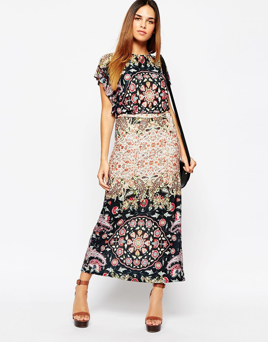 warehouse floral maxi dress