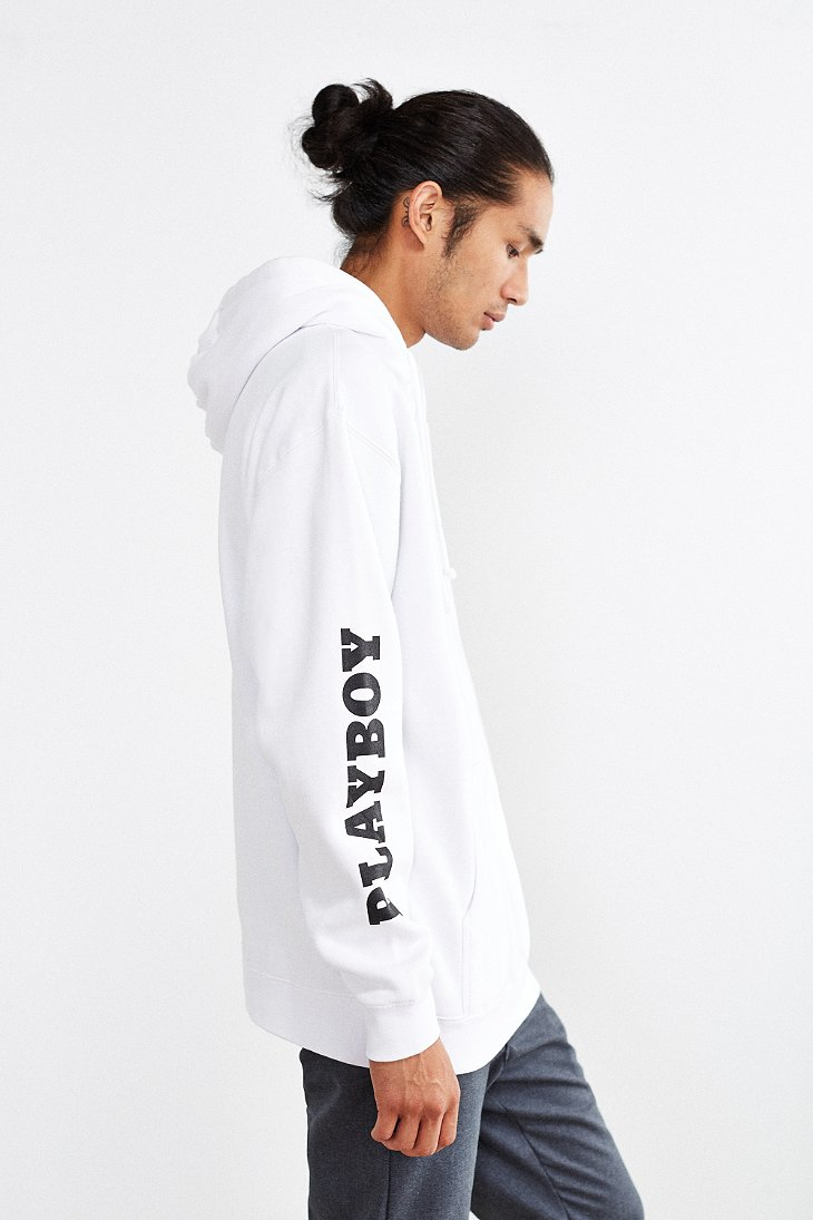 Good Worth X Playboy Bunny Hooded Sweatshirt in White for Men | Lyst