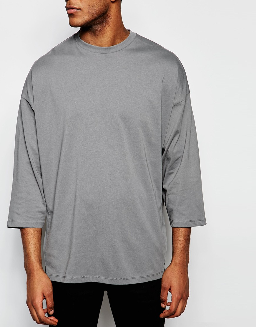 ASOS 3/4 Sleeve T-Shirt With Crew Neck