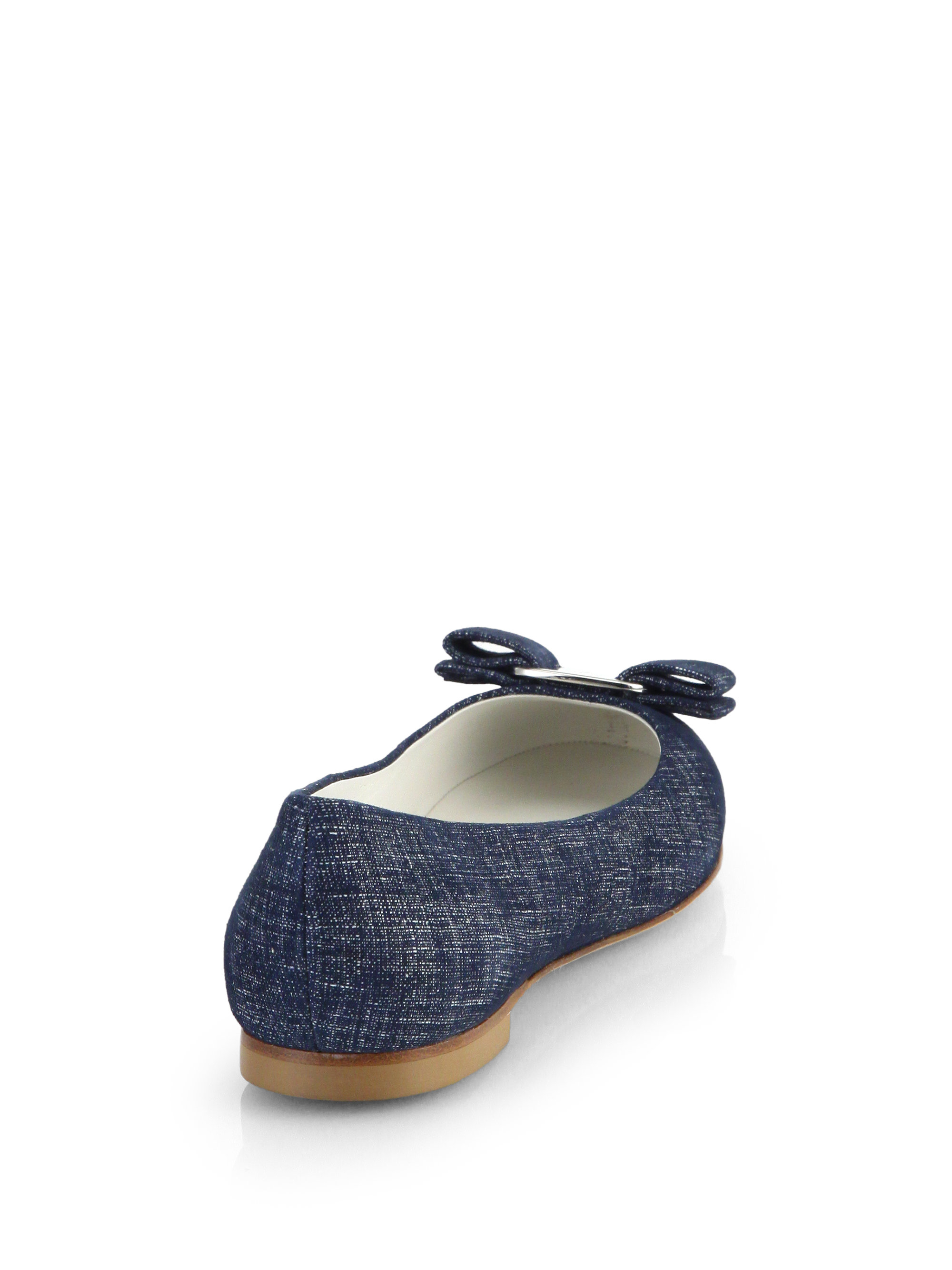 denim ballet flats