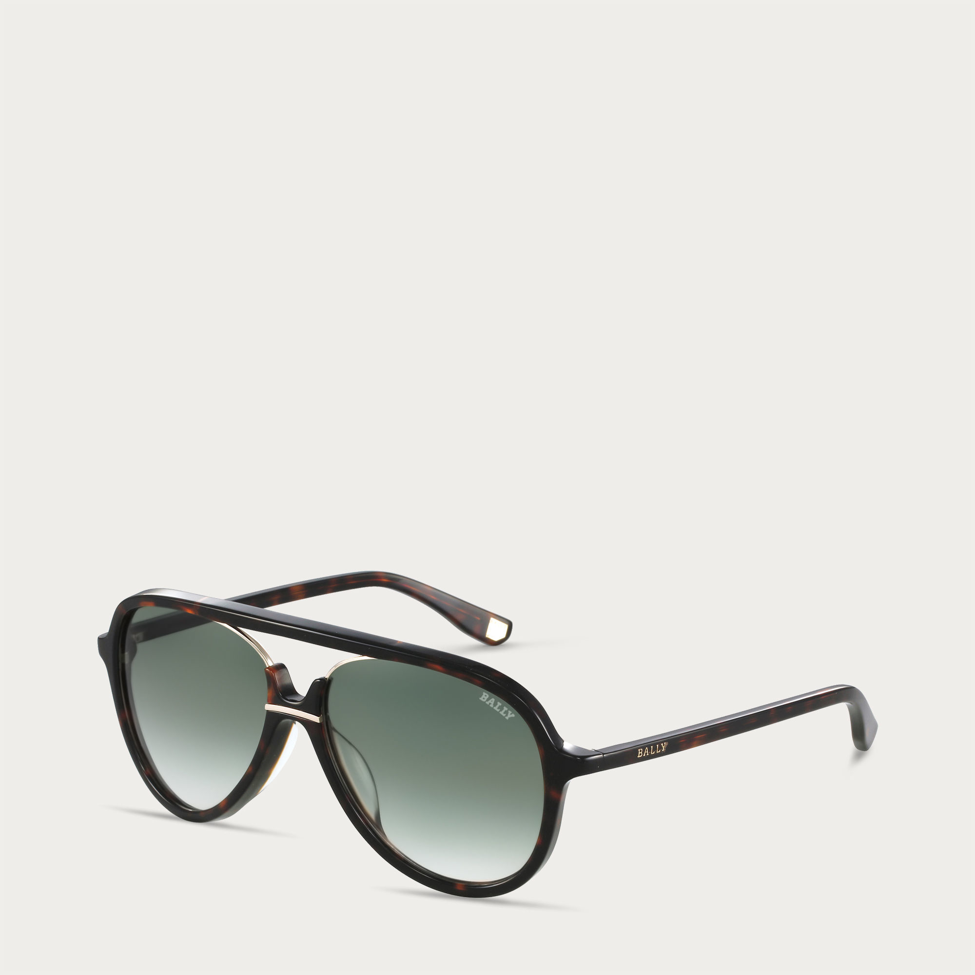 Bally Aviator Sunglasses Men's Thick Frame Aviator Sunglasses In Tortoise in Black for Men Lyst