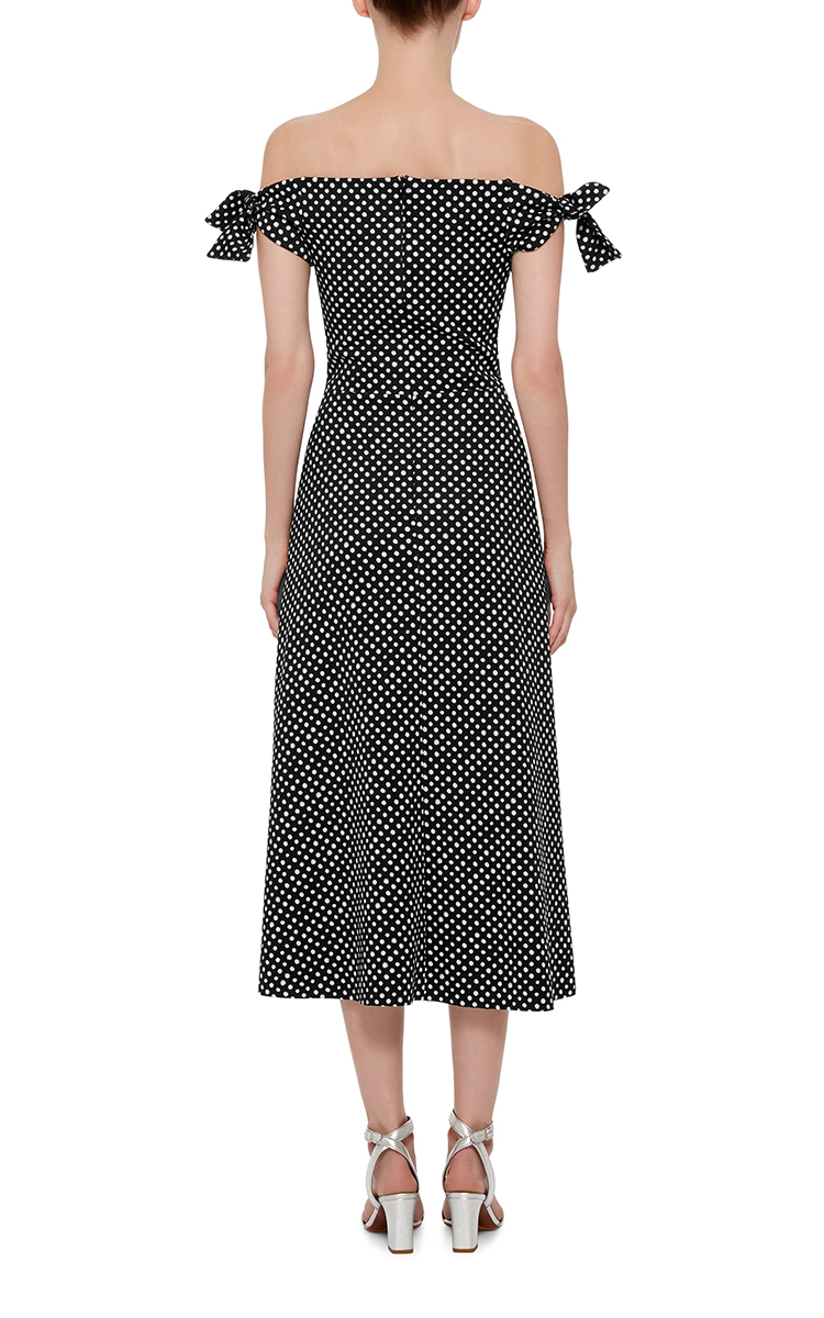 saloni off the shoulder dress