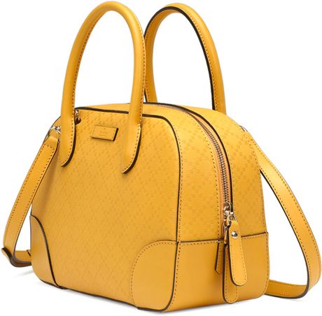 Gucci Bright Diamante Small Leather Bag in Yellow | Lyst