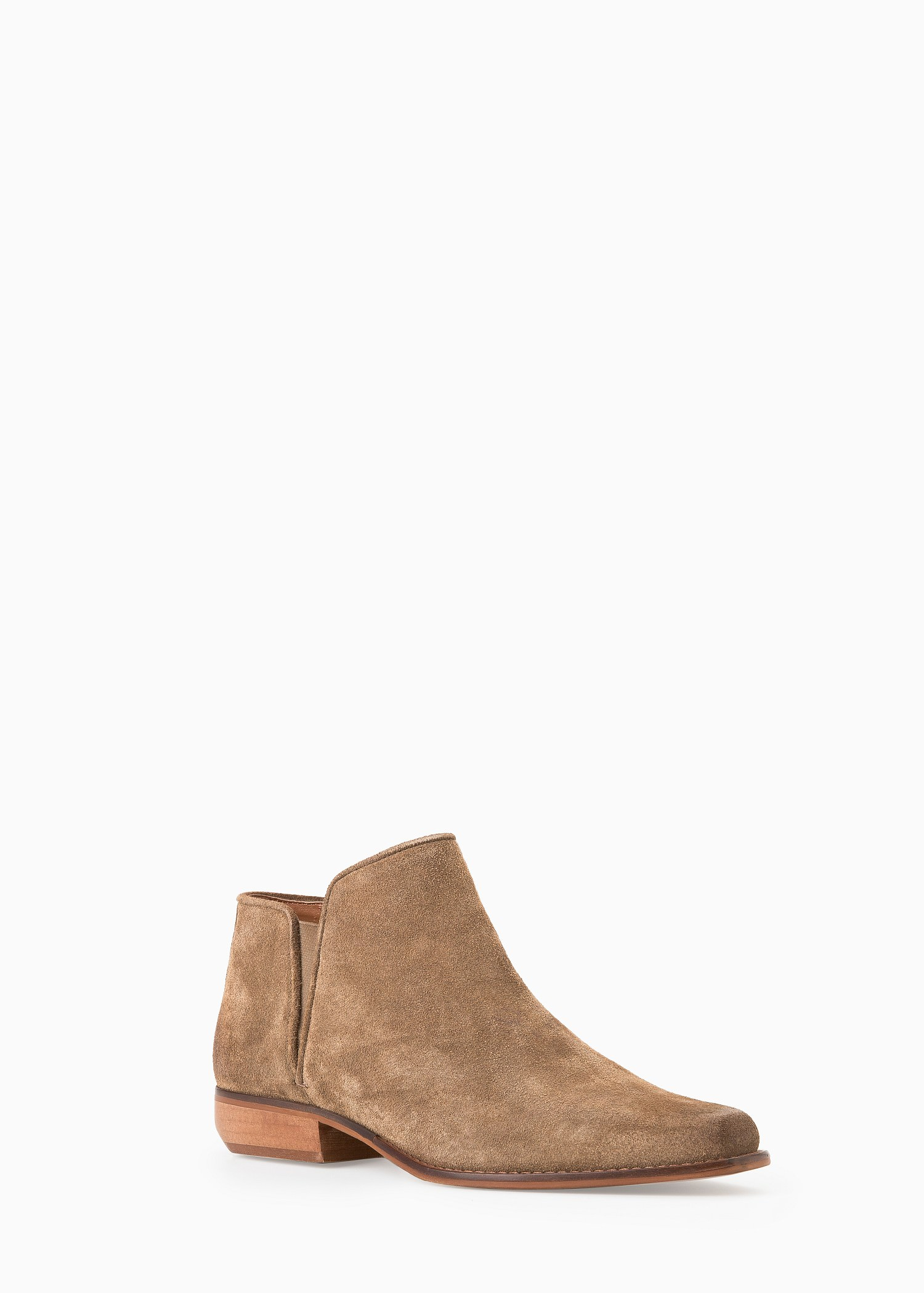 Mango Flat Suede Ankle Boots in Sand 