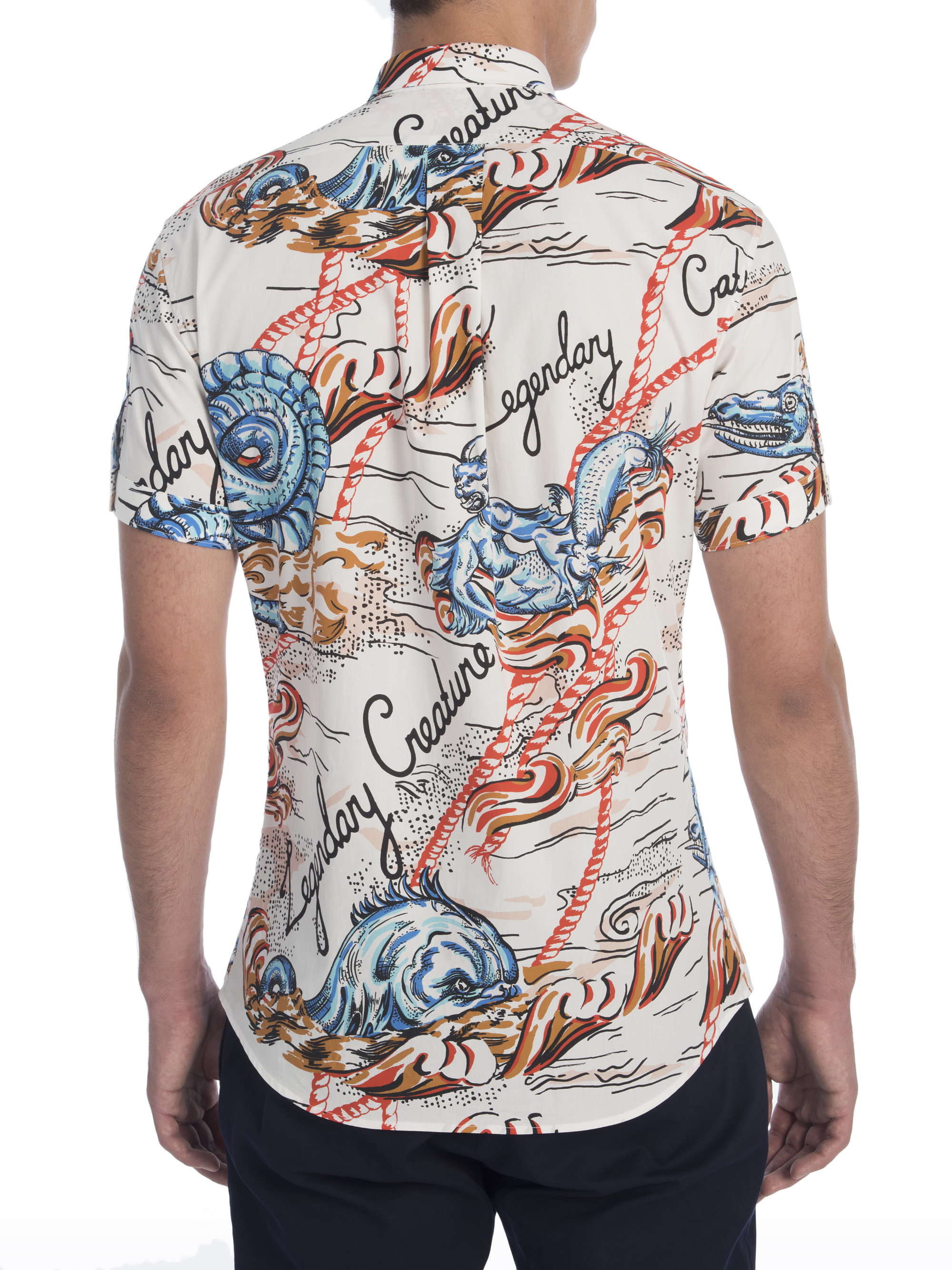 Alexander McQueen Sea Creature Print Shirt in Blue for Men - Lyst