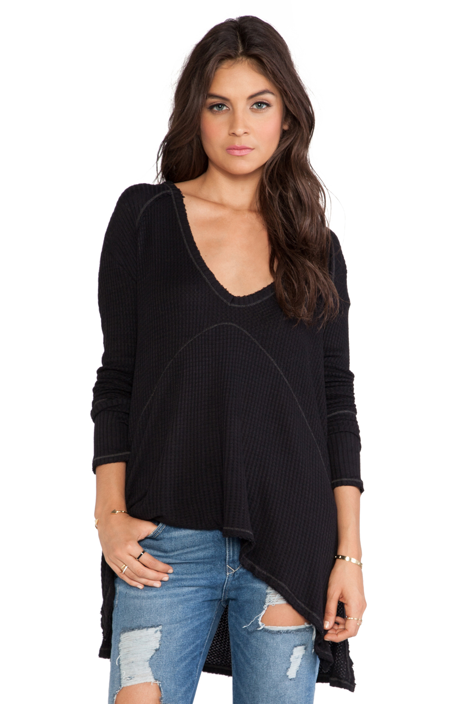 free people black thermal