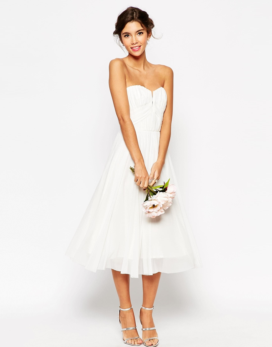 Bandeau midi dress wedding Clearance