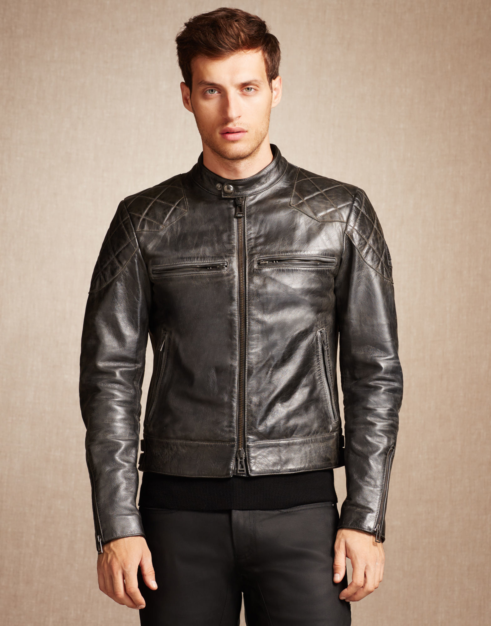 Belstaff Leather Stannard Jacket in Black for Men | Lyst UK